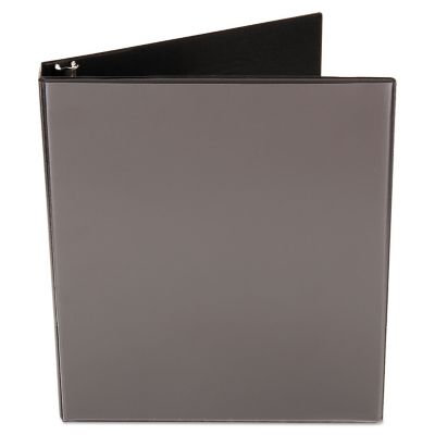 Image showing 4 th Universal Economy Round Ring View Binder, 3 Rings, 1 in. Capacity, 11 in. x 8.5 in., Black