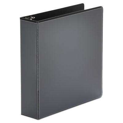 Universal Economy Round Ring View Binder, 3 Rings, 2 in. Capacity, 11 in. x 8.5 in., Black