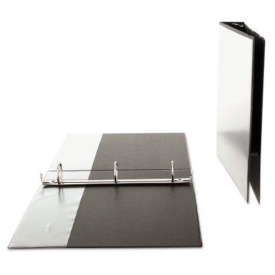 Image showing 3 th Universal Economy Round Ring View Binder, 3 Rings, 1.5 in. Capacity, 11 in. x 8.5 in., Black