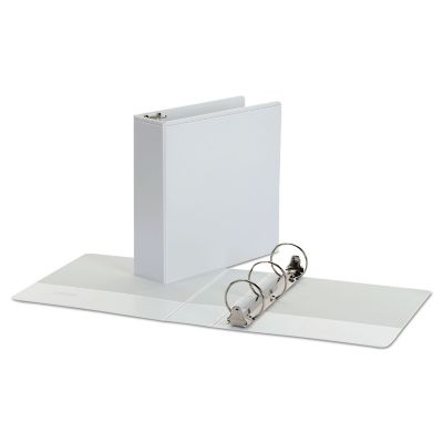 Image showing  Economy Round Ring View Binder, 3 Rings, 3 in. Capacity, 11 in. x 8.5 in., White