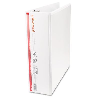 Image showing  Economy Round Ring View Binder, 3 Rings, 3 in. Capacity, 11 in. x 8.5 in., White