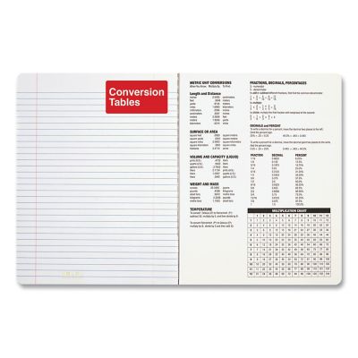 Image showing 8 th Universal Composition Book, Medium/College Rule, Black Marble, 9.75 x 7.5in., 100 Sheets, 6-Pack