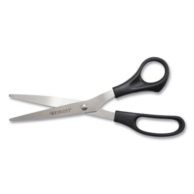 Image showing  All-Purpose Stainless Steel Scissors, Black, 3-Pack