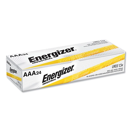 Energizer AAA Industrial Alkaline Batteries, 1.5V, 24-Pack