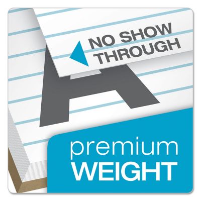 Image showing 1 th Tops Docket Gold Ruled Perforated Writing Pads, Wide/Legal Rule, 8.5 in. x 11.75 in., White, 12-Pack