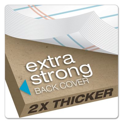 Image showing 2 th Tops Docket Gold Ruled Perforated Writing Pads, Wide/Legal Rule, 8.5 in. x 11.75 in., White, 12-Pack