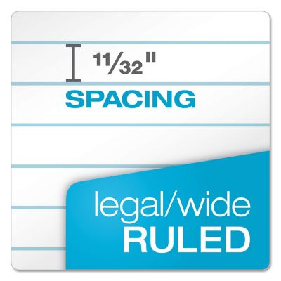 Image showing 3 th Tops Docket Gold Ruled Perforated Writing Pads, Wide/Legal Rule, 8.5 in. x 11.75 in., White, 12-Pack