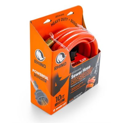 Image showing  RhinoFlex RV Sewer Clean-Out Hose System with Rinse Cap, 10 ft.