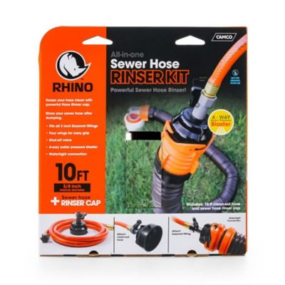 Image showing  RhinoFlex RV Sewer Clean-Out Hose System with Rinse Cap, 10 ft.