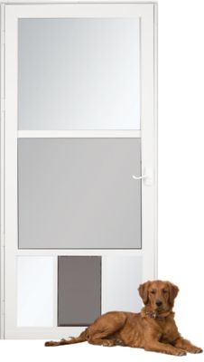 Larson screen door with pet clearance door