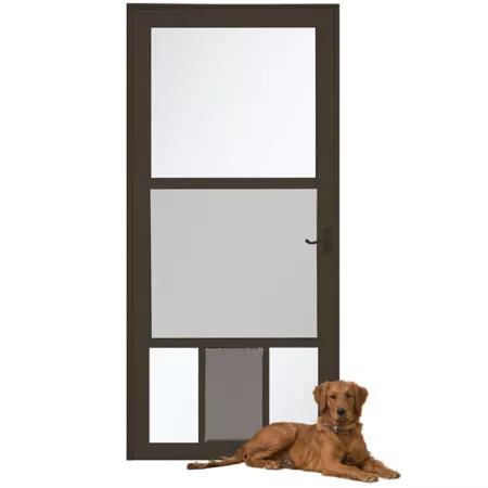 LARSON Pet View Pet Storm Door Brown Pet Doors & Parts