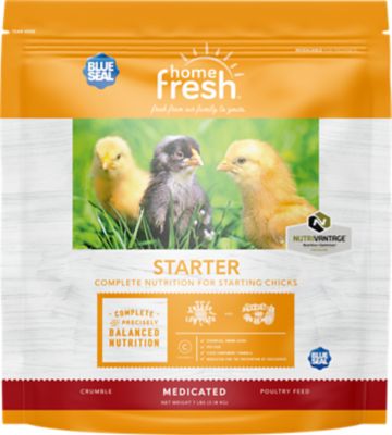 Blue Seal Home Fresh AMP Poultry and Chick Starter Crumbled Chicken Feed, 7 lb. Bag