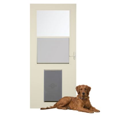 LARSON Pet Storm Door, Almond, 370-78