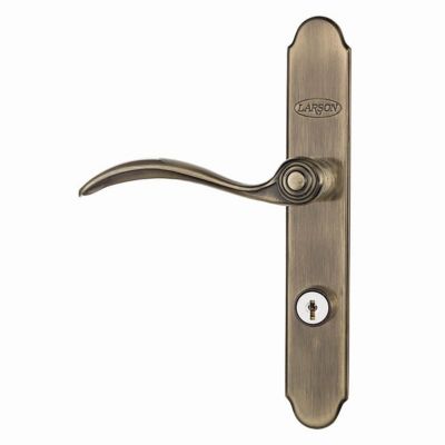 LARSON Antique Brass QuickFit Door Handle Hardware Set