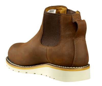 Image showing 6 th Carhartt Women's Wedge Pull-On Soft Toe Chelsea Boots, Dark Bison, 5 in.