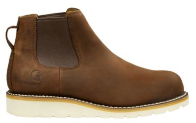 Image showing  Men's Wedge Chelsea Pull-On Soft Toe Wedge Boots, Brown
