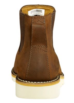Image showing  Men's Wedge Chelsea Pull-On Soft Toe Wedge Boots, Brown