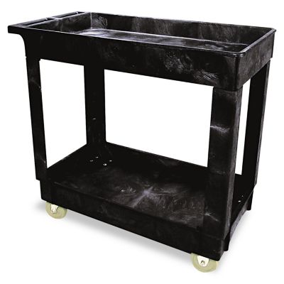 Image showing  2-Shelf 300 lb. Capacity Heavy-Duty Service/Utility Cart, Black