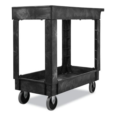 Image showing  2-Shelf 300 lb. Capacity Heavy-Duty Service/Utility Cart, Black