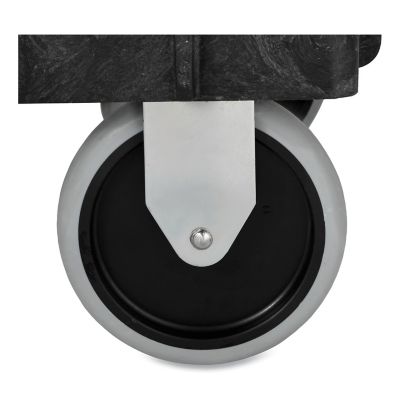 Image showing 6 th Rubbermaid 2-Shelf 300 lb. Capacity Heavy-Duty Service/Utility Cart, Black