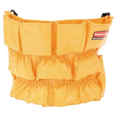 Rubbermaid Brute Trash Can Caddy Bag, 12 Pockets, Yellow, 20 in. x 20.5 in.