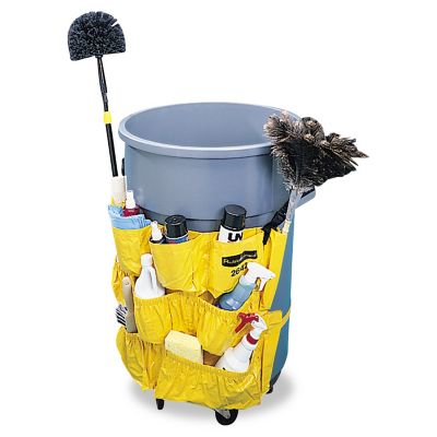 Image showing  BRUTE 12-Pocket Trash Can Caddy Bag, Yellow