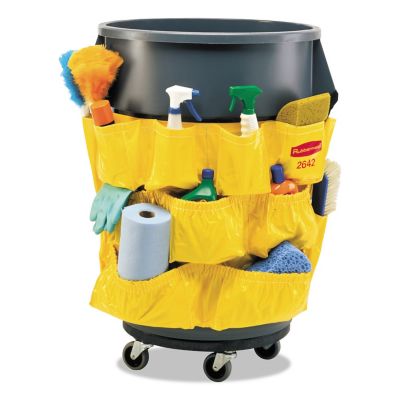 Image showing  BRUTE 12-Pocket Trash Can Caddy Bag, Yellow