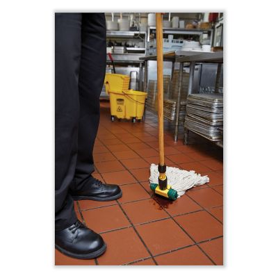 Image showing 5 th Rubbermaid Gripper Hardwood Mop Handle, 60 in., Natural/Yellow