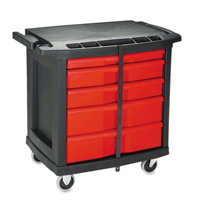 Image showing  250 lb. Capacity 5-Drawer Mobile Work Center, 32-1/2 in. x 20 in. x 33-1/2 in., Black