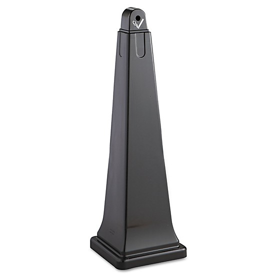 GroundsKeeper Cigarette Waste Collector, Pyramid, Plastic/Steel, Black GroundsKeeper Cigarette Waste Collector, Pyramid, Plastic/Steel, Black