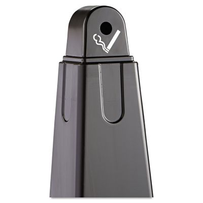 Image showing  1 gal. Groundskeeper Plastic/Steel Pyramid Cigarette Waste Collector, Black