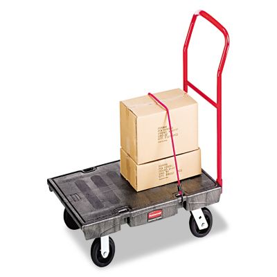 Image showing  2,000 lb. Capacity Heavy-Duty Platform Truck Cart, 24 in. x 48 in., Black