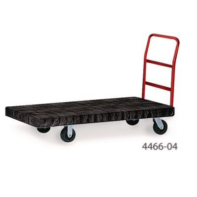 Image showing  1,200 lb. Capacity Heavy-Duty Platform Truck Cart, 24 in. x 48 in., Black