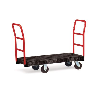 Image showing  1,200 lb. Capacity Heavy-Duty Platform Truck Cart, 24 in. x 48 in., Black