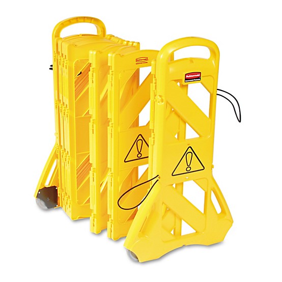 Portable Mobile Safety Barrier, Plastic, 13 ft x 40 Portable Mobile Safety Barrier, Plastic, 13 ft x 40