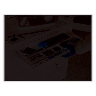 Image showing  2-Shelf 200 lb. Capacity Utility Cart with Locking Doors, 33.63 in. x 18.63 in. x 37.75 in., Black