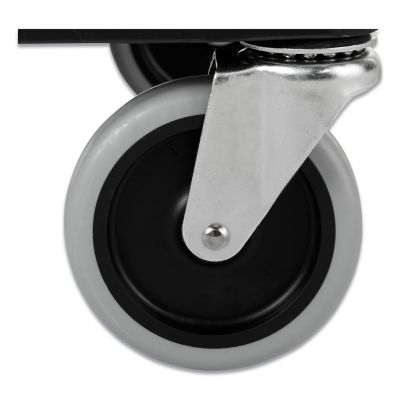 Image showing 5 th Rubbermaid 2-Shelf 200 lb. Capacity Utility Cart with Locking Doors, 33.63 in. x 18.63 in. x 37.75 in., Black