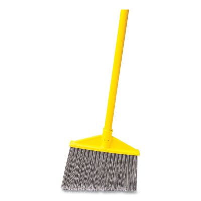 Image showing  10.5 in. Large Poly Bristle Angled Broom, Yellow/Gray