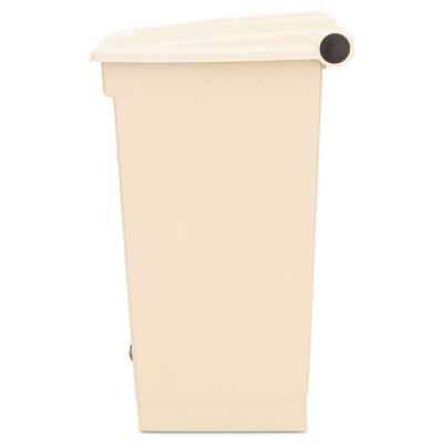 Image showing  18 gal. Step-On Poly Trash Receptacle, Beige