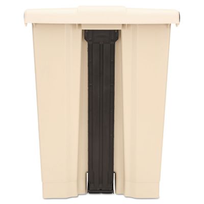Image showing  18 gal. Step-On Poly Trash Receptacle, Beige