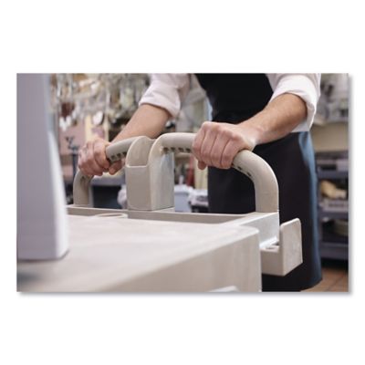 Image showing  2-Shelf 500 lb. Capacity Flat Shelf Utility Cart, 25.25 in. x 44 in. x 38.13 in., Black