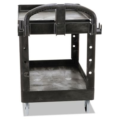 Image showing  2-Shelf 500 lb. Capacity Heavy-Duty Utility Cart, 25.9 in. x 45.2 in. x 32.2 in., Black