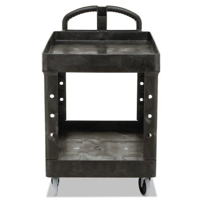 Image showing  2-Shelf 500 lb. Capacity Heavy-Duty Utility Cart, 25.9 in. x 45.2 in. x 32.2 in., Black