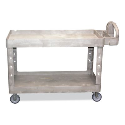 Image showing  2-Shelf 500 lb. Capacity Heavy-Duty Utility Cart, 25.9 in. x 45.2 in. x 32.2 in., Beige