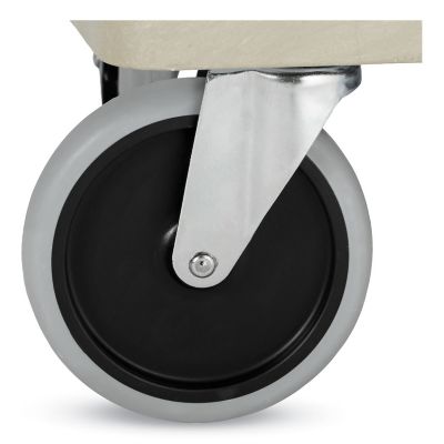 Image showing 6 th Rubbermaid 2-Shelf 500 lb. Capacity Heavy-Duty Utility Cart, 17.13 in. x 38.5 in. x 38.88 in., Beige