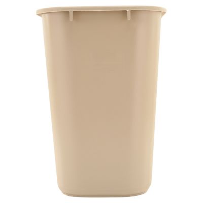 Image showing  7 gal. Desk-Side Plastic Wastebasket, Beige