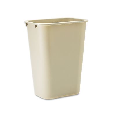 Rubbermaid 10.25 gal. Desk-side Plastic Wastebasket, Rectangular, Beige