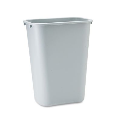 Rubbermaid 10.25 gal. Desk-side Plastic Wastebasket, Rectangular, Gray