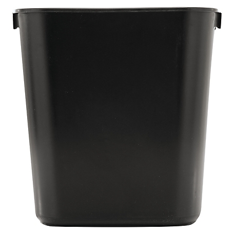 Rubbermaid 3.5 gal. Desk-side Plastic Wastebasket, Rectangular, Black