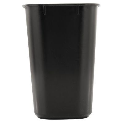 Image showing  3.5 gal. Desk-Side Plastic Wastebasket, Black